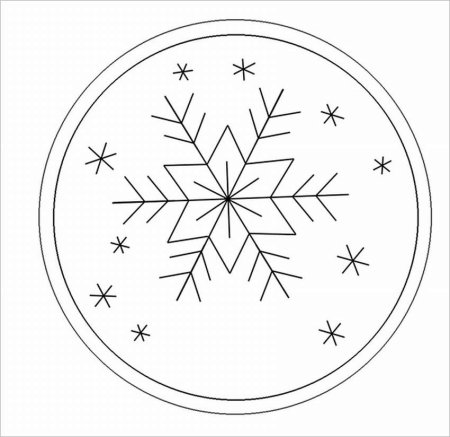 Снежинка трафарет для вышивания