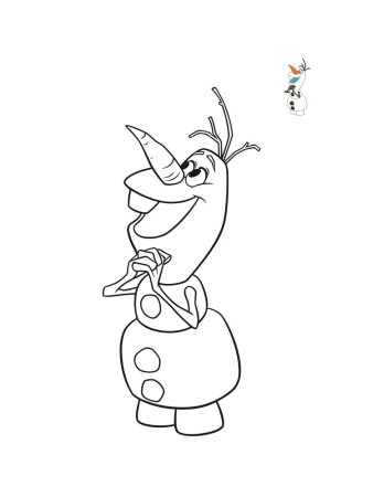 Рисунок Олафа из холодного сердца