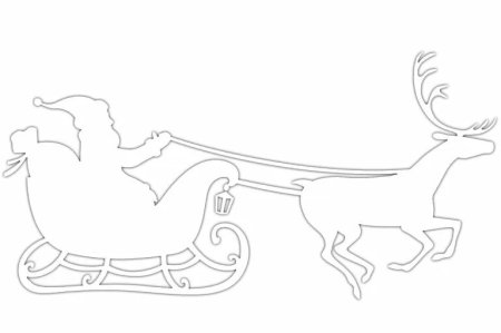 Новогодние украшения на окна сани