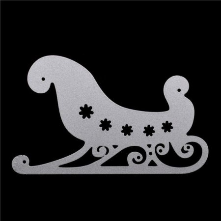 Сани Деда Мороза трафарет