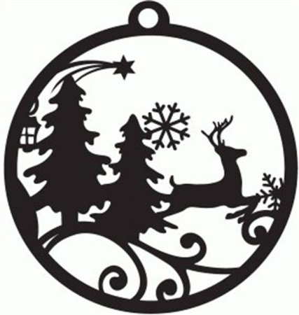 Новогодние силуэты на окна