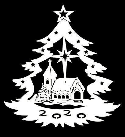 Трафареты на акно новогодние