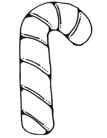 Карамельная трость Candy Cane раскраска