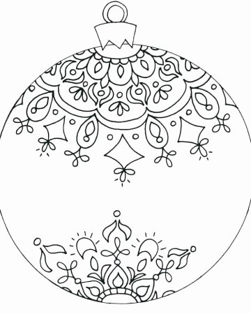 Новогодний шарик раскраска