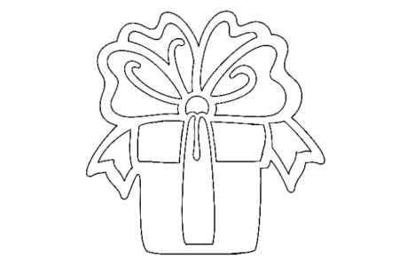 Трафареты на окна новогодние подарки