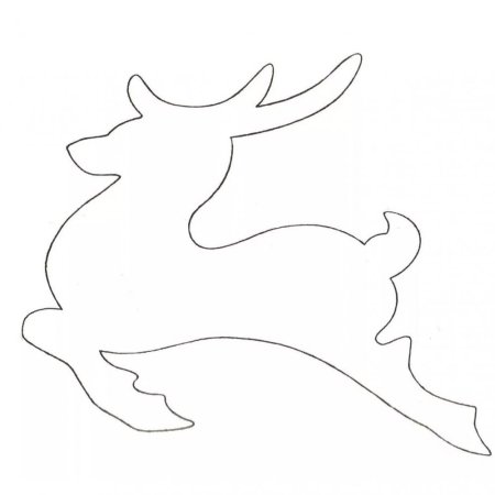 Трафарет оленя на новый год
