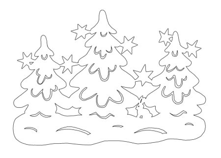 Новогодние трафареты на ок