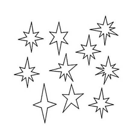 Трафареты звезд на окна к новому году (47 фото)