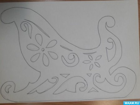 Новогодние сани из потолочной плитки