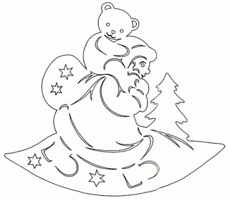 Трафареты на окна новогодние звезды