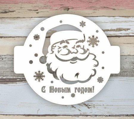 Новогодний трафарет для торта