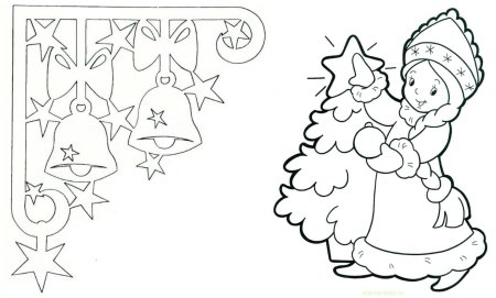 Трафареты на окна новогодние