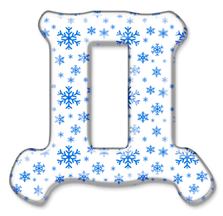 Снежинки с буквами