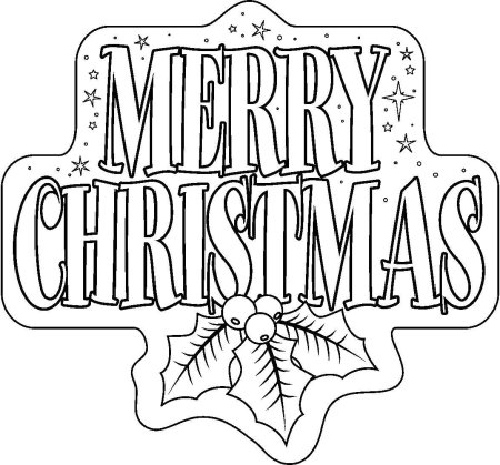 Merry Christmas раскраска