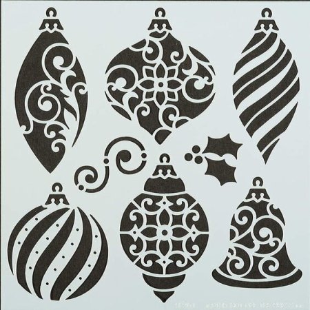 Трафареты новогодних игрушек