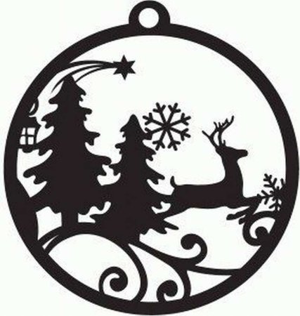 Новогодние силуэты на окна