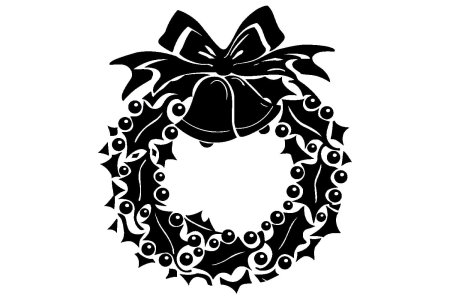 Силуэт Рождественского венка