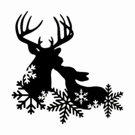 Новогодние силуэты на окна