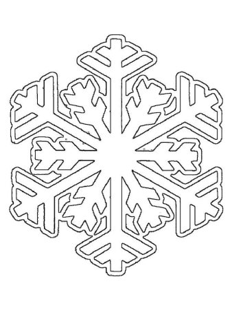 Снежинка трафарет для вырезания
