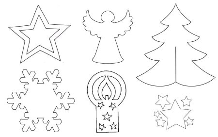 Новогодние фигурки для вырезания