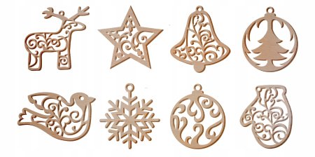 Новогодние игрушки из фанеры