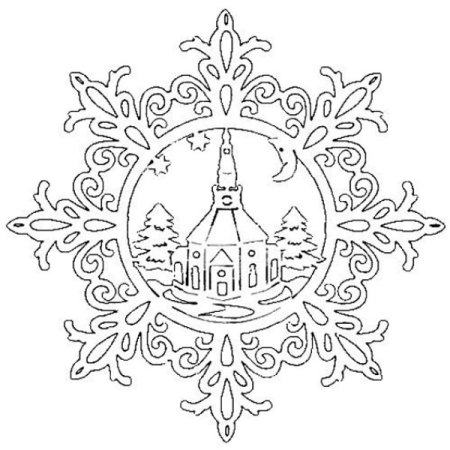 Часы для вырезания украшения на окна