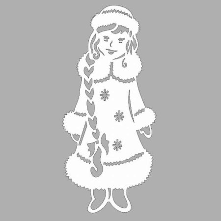 Снегурочка трафарет