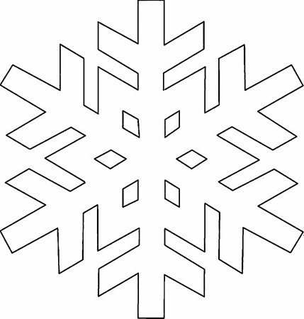 Снежинка трафарет для вырезания