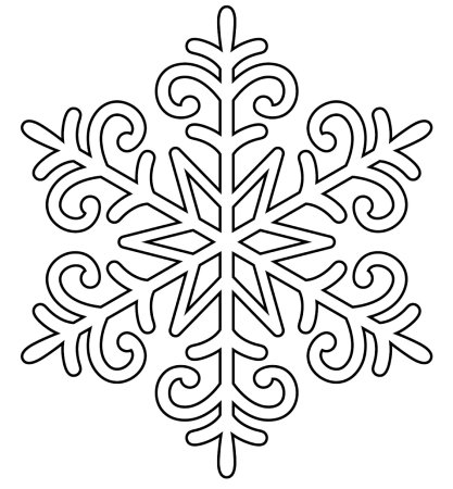 Снежинка раскраска