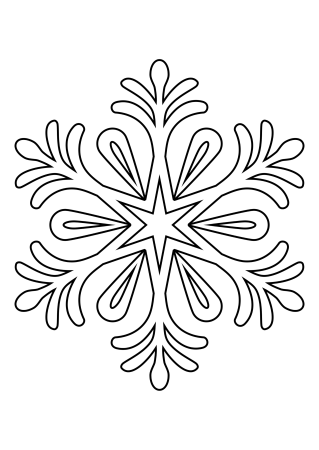 Снежинка раскраска