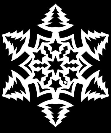 Вытынанки снежинки