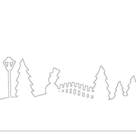 Трафареты на окна новогодние город