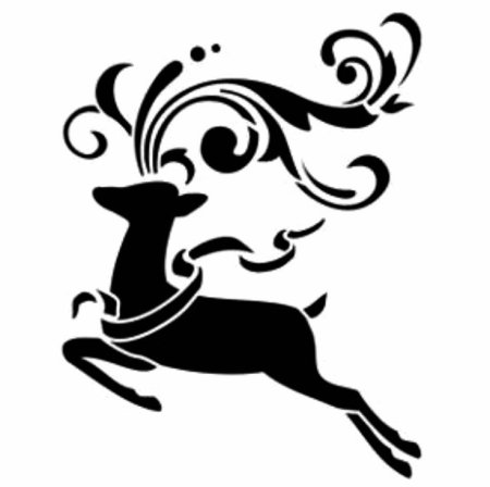 Новогодние наклейки на окна трафареты