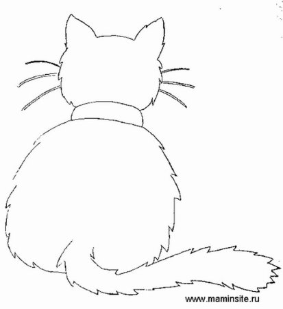 Трафарет кота на окно