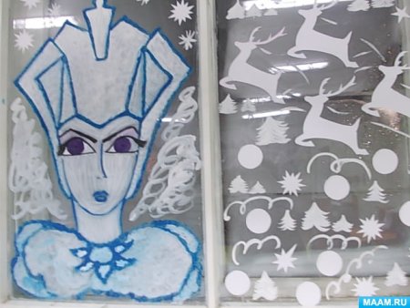 Трафареты сказки снежная королева на окнах на новый год (50 фото)