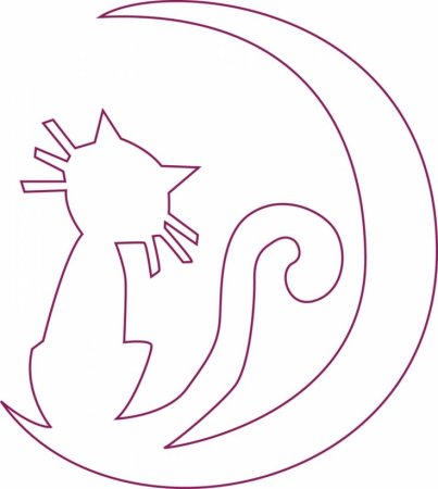 Трафареты котов на окна