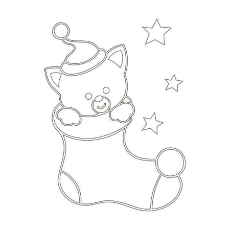 Кошечка трафарет для вырезания