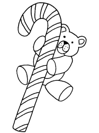 Новогодний леденец раскраска