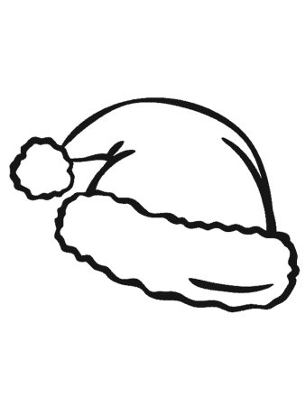 Новогодняя шапочка раскраска