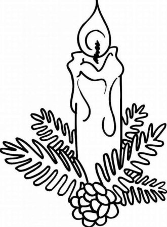 Вытынанка свеча Новогодняя