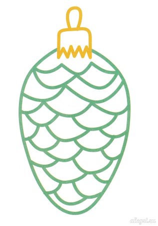Елочные шишки раскраска
