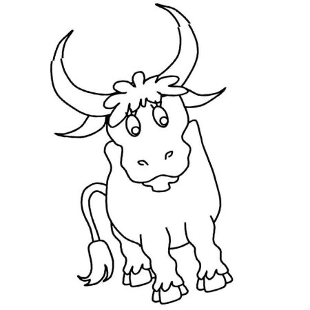 Бык раскраска