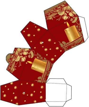 Новогодняя коробочка шаблон