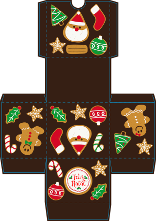 Новогодние коробочки печать
