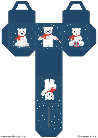 Новогодние коробочки макет
