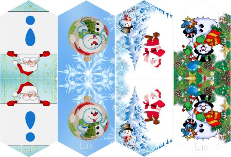 Новогодние флажки для печати