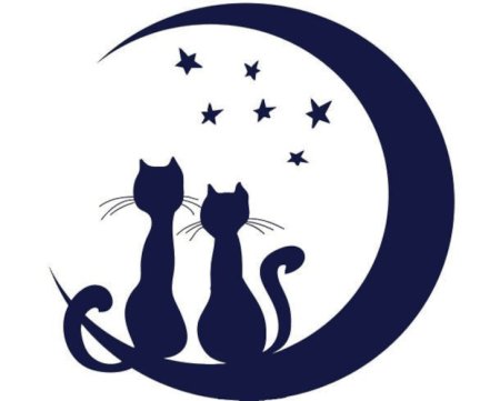 Трафареты котов на окна к новому году