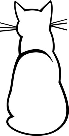 Трафарет кошки для вырезания