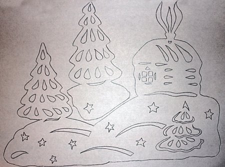 Украшения на окна домики