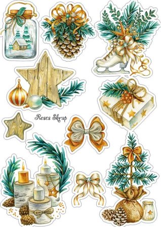 Новогодние высечки для скрапбукинга